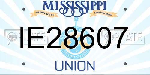 IE28607 Mississippi License Plate