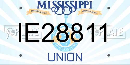 IE28811 Mississippi License Plate