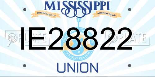 IE28822 Mississippi License Plate