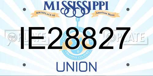 IE28827 Mississippi License Plate