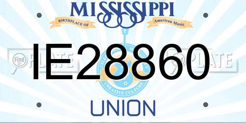 IE28860 Mississippi License Plate