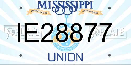 IE28877 Mississippi License Plate