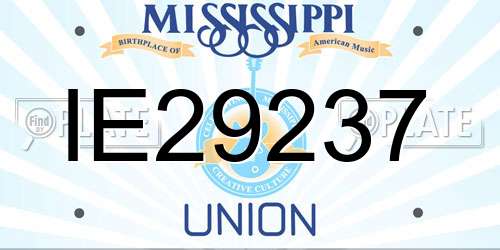 IE29237 Mississippi License Plate