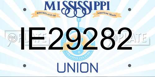 IE29282 Mississippi License Plate