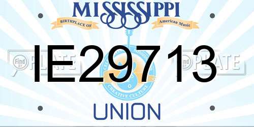 IE29713 Mississippi License Plate