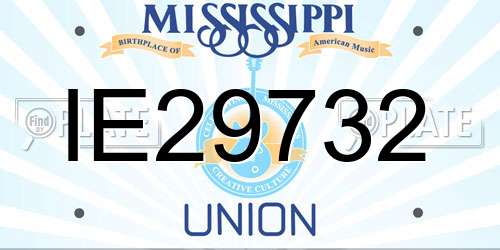 IE29732 Mississippi License Plate