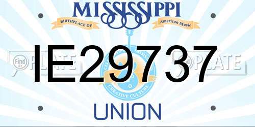 IE29737 Mississippi License Plate