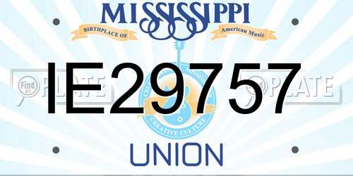IE29757 Mississippi License Plate