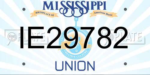 IE29782 Mississippi License Plate