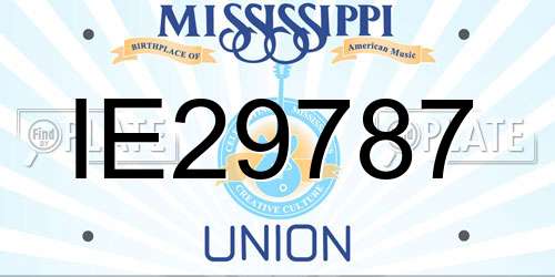 IE29787 Mississippi License Plate
