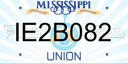 IE2B082 Mississippi License Plate
