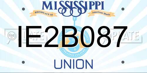 IE2B087 Mississippi License Plate