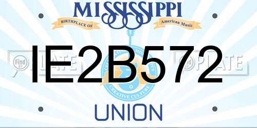 IE2B572 Mississippi License Plate
