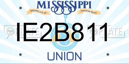IE2B811 Mississippi License Plate