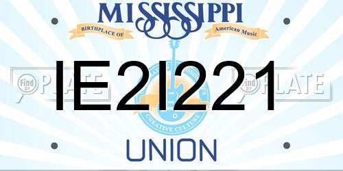 IE2I221 Mississippi License Plate