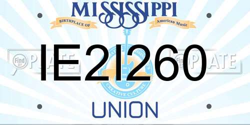 IE2I260 Mississippi License Plate