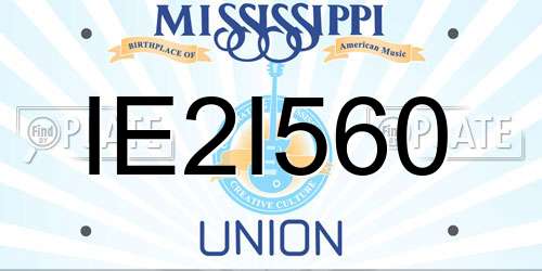 IE2I560 Mississippi License Plate