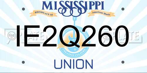 IE2Q260 Mississippi License Plate