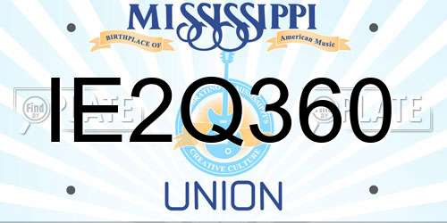 IE2Q360 Mississippi License Plate