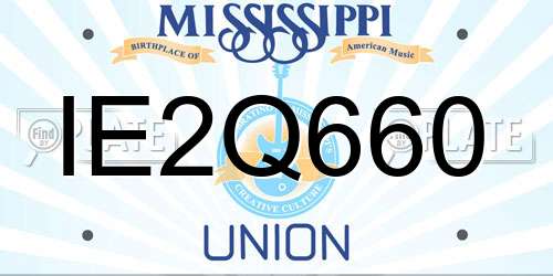 IE2Q660 Mississippi License Plate