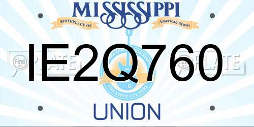 IE2Q760 Mississippi License Plate