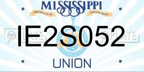 IE2S052 Mississippi License Plate