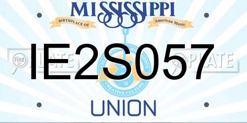 IE2S057 Mississippi License Plate
