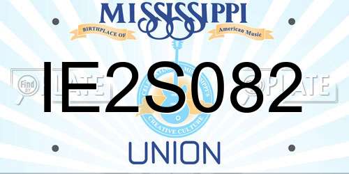IE2S082 Mississippi License Plate