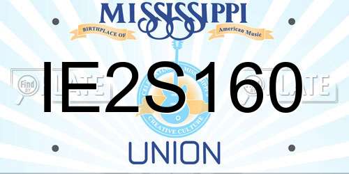 IE2S160 Mississippi License Plate