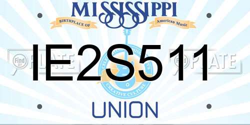 IE2S511 Mississippi License Plate