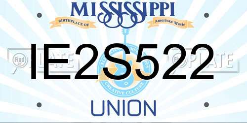IE2S522 Mississippi License Plate