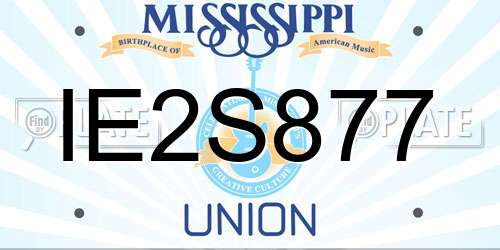 IE2S877 Mississippi License Plate