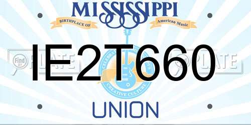 IE2T660 Mississippi License Plate