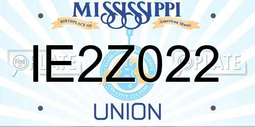IE2Z022 Mississippi License Plate