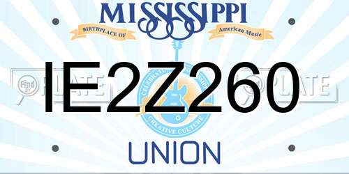IE2Z260 Mississippi License Plate