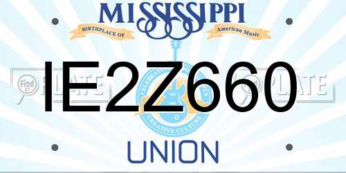 IE2Z660 Mississippi License Plate