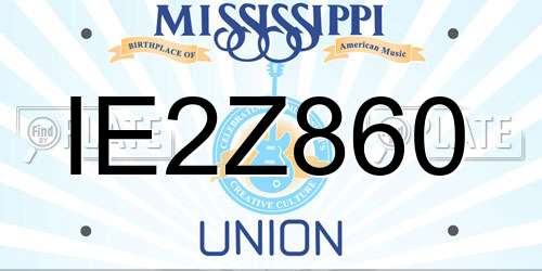IE2Z860 Mississippi License Plate
