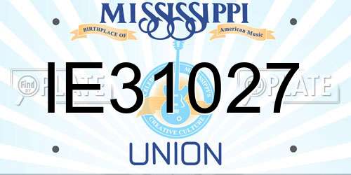 IE31027 Mississippi License Plate