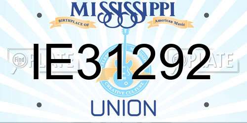 IE31292 Mississippi License Plate