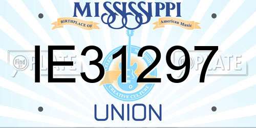 IE31297 Mississippi License Plate