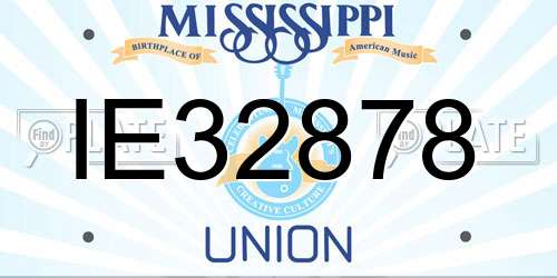 IE32878 Mississippi License Plate