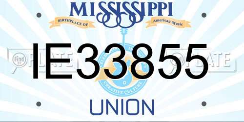 IE33855 Mississippi License Plate