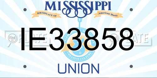 IE33858 Mississippi License Plate