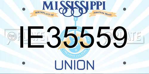 IE35559 Mississippi License Plate