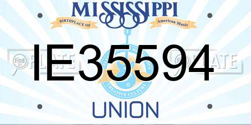 IE35594 Mississippi License Plate