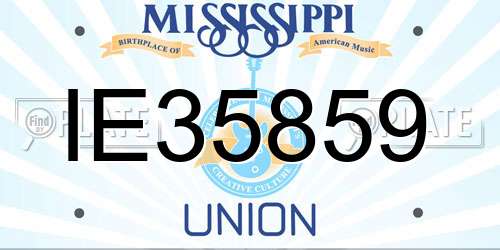 IE35859 Mississippi License Plate