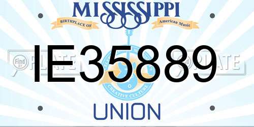 IE35889 Mississippi License Plate