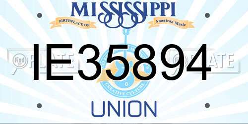 IE35894 Mississippi License Plate