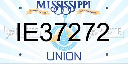 IE37272 Mississippi License Plate