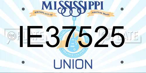 IE37525 Mississippi License Plate